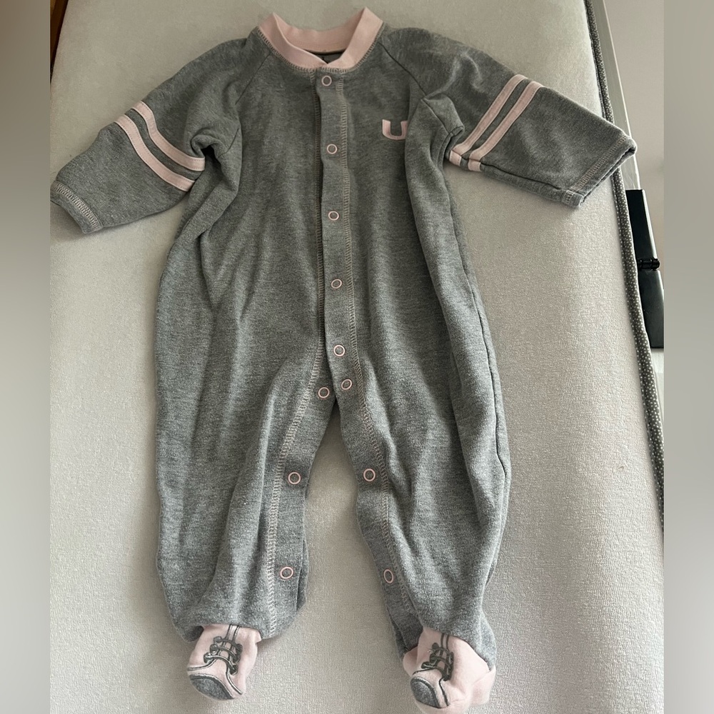 University of Miami Hurricanes baby girl romper
